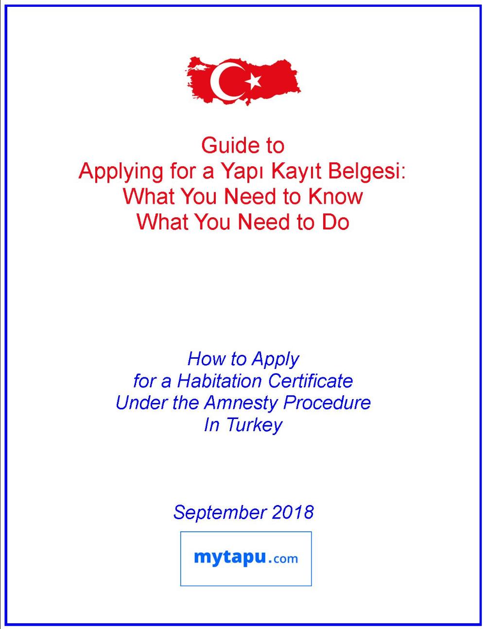 Turkey Habitation Certificate Amnesty Application